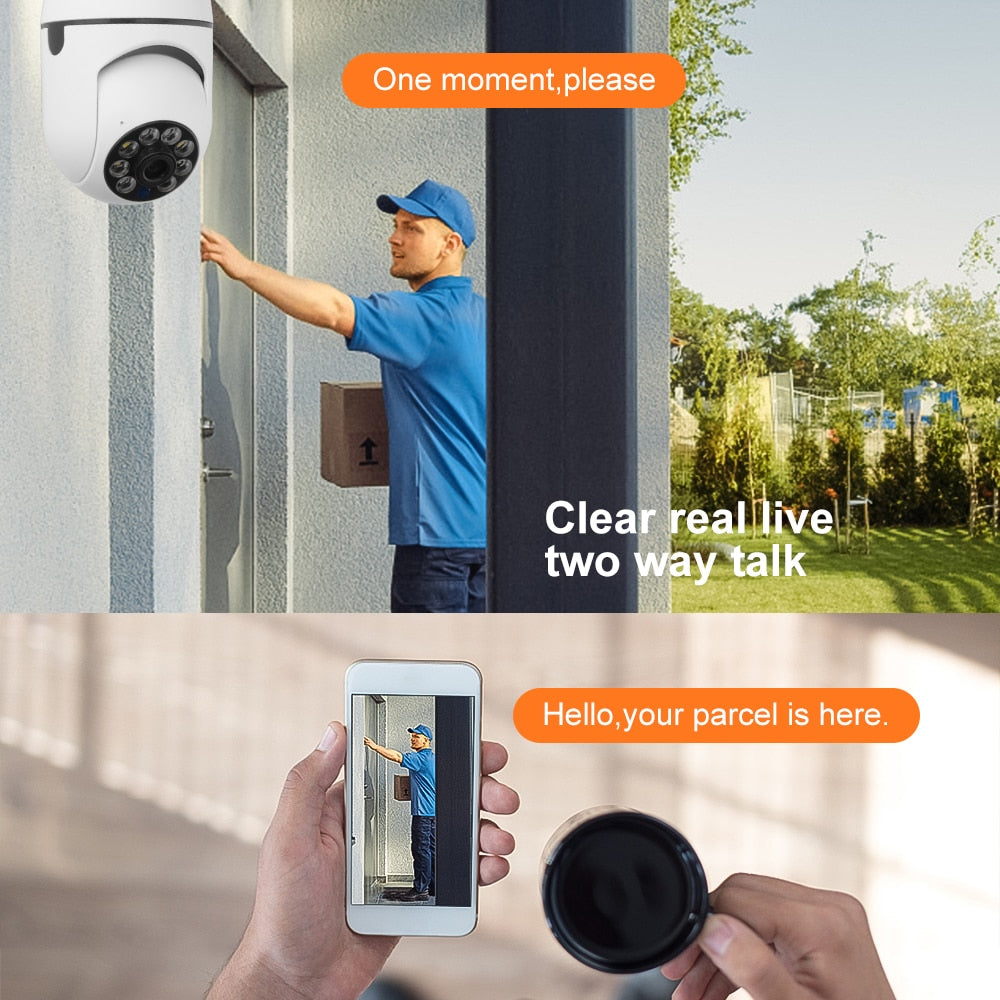Light Bulb Camera (360° Rotation & Night Vision)