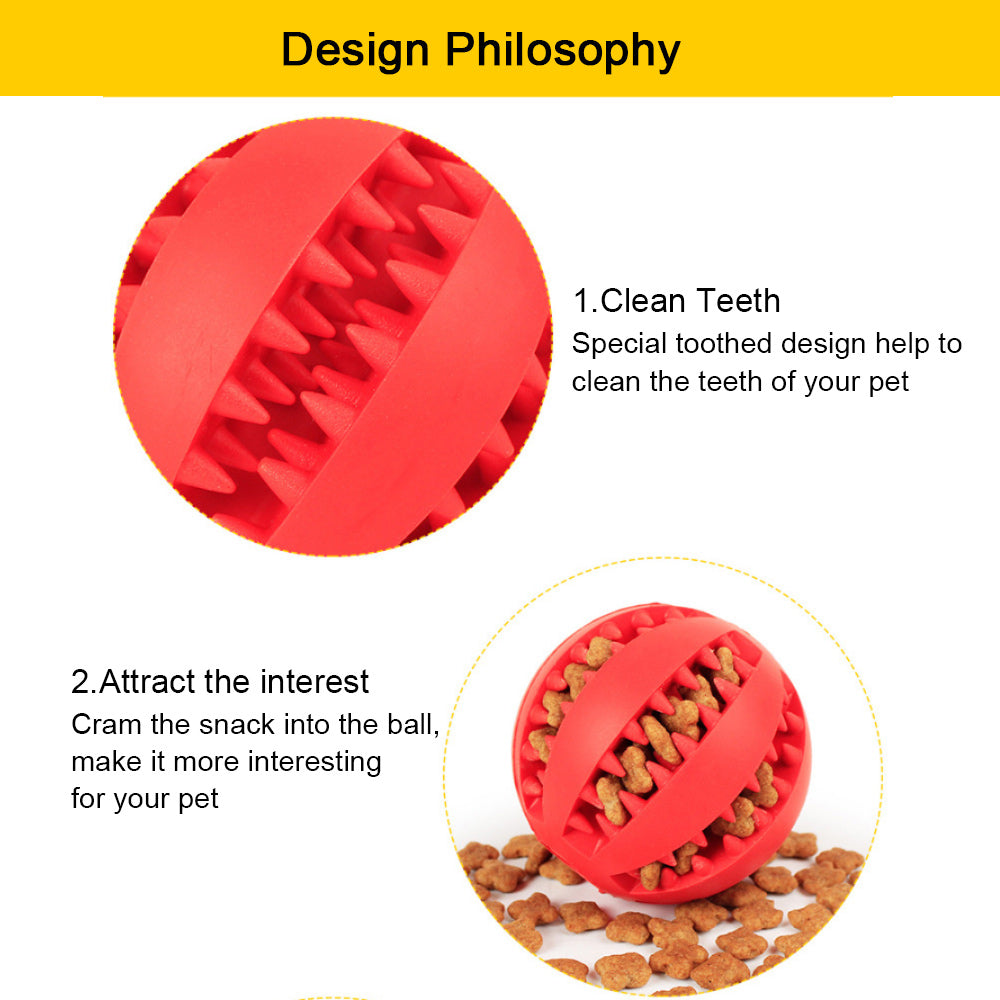 Rubber Ball Dog Toy (Snack Friendly)